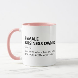 Zakenvrouw Funny ondernemer vrouw Mok