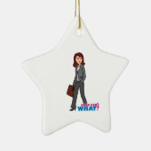 Zakenvrouw Keramisch Ornament (Rechts)