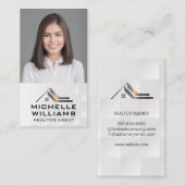 Zakenvrouw | Logo onroerend goed Visitekaartje (Voorkant / Achterkant)