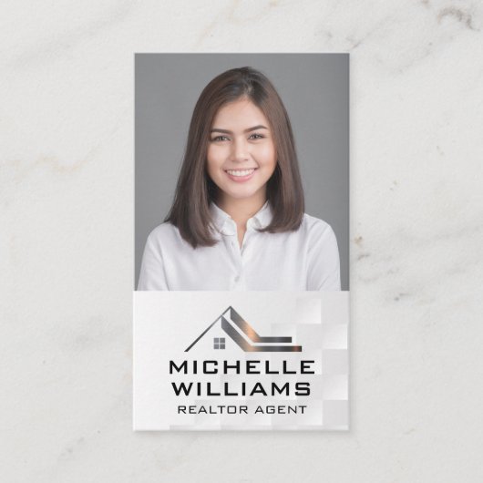 Zakenvrouw | Logo onroerend goed Visitekaartje (Voorkant)