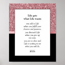 Zakenvrouw Motivatie Roze Glitters Zwart
