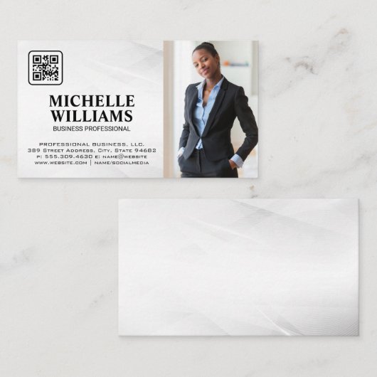 Zakenvrouw | Snelresponscode Visitekaartje (Voorkant / Achterkant)