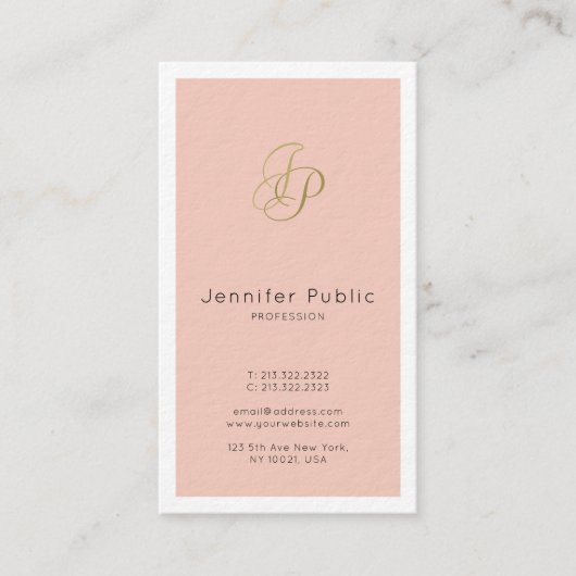 Zakenvrouw VIP CEO Director Stijlvolle luxe Visitekaartje (Voorkant)