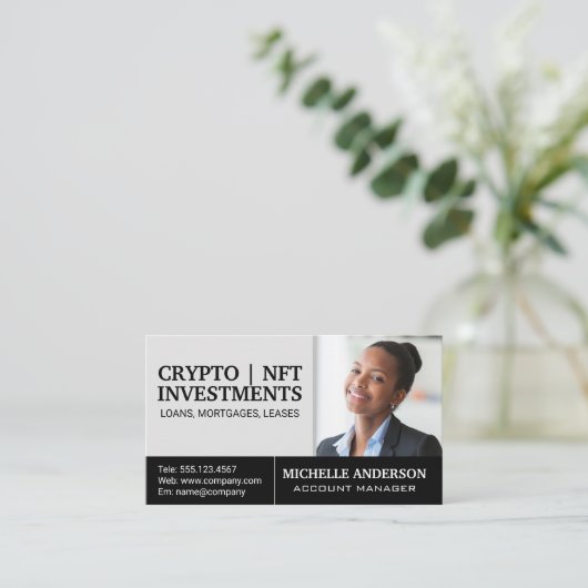 Zakenvrouw | Voeg afbeelding toe Visitekaartje (Staand voorkant)