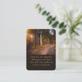 Zakformaat aandenken natuurlandschapspad bomen visitekaartje (Staand voorkant)