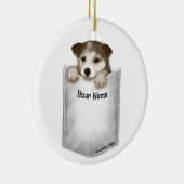Zakformaat Hondje Keramisch Ornament (Rechts)