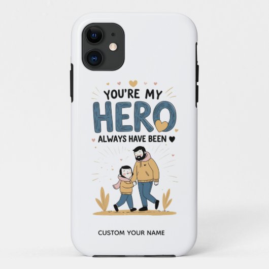 Zakformaat Liefde – Jij bent mijn Held” PAPA Case-Mate iPhone Case (Achterkant)