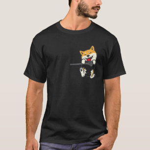 Zakformaat Shiba Inu Voeten Lacrosse Stok Japanse  T-shirt