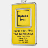 Zakgele portret rechthoek omhuld verzilverd omlijst ornament (Links)