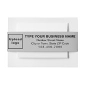 Zakgrijs landschapsformaat uitnodigingen wikkel (Voorkant Voorbeeld)