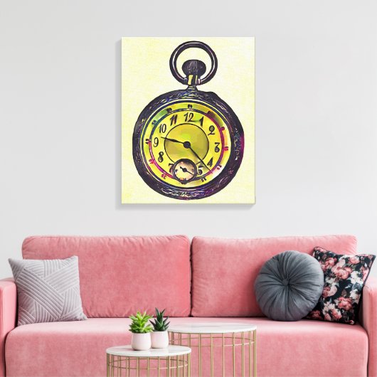 zakhorloge canvas afdruk (Insitu (Woonkamer))