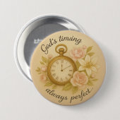 Zakhorloge knopontwerp... ronde button 7,6 cm (Voorkant /achterkant)