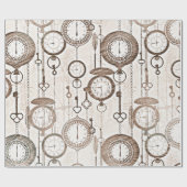  zakhorloges en sleutels cadeaupapier (Vlak)