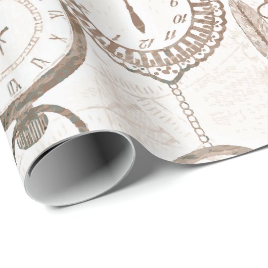  zakhorloges en sleutels cadeaupapier (Rol Hoek)