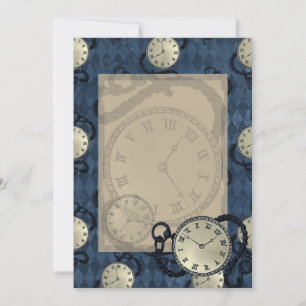 Zakhorloges op blauwe diamantpatroon achtergrond  kaart