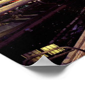 Zakim Bridge, Boston 's nachts Poster (Hoek)