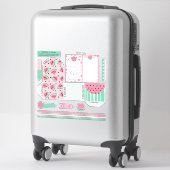 Zakje en Verjaardag naar/van opvouwbare Sticker (Koffer)