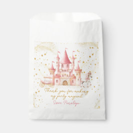Zakje met cadeautjes voor een prinsessenfeestje oo