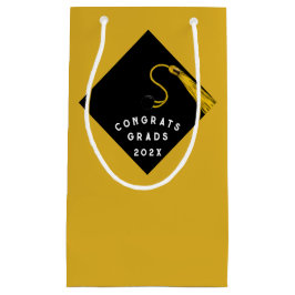 Zakje met gelukwensen voor afstudeerders