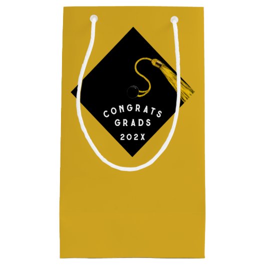 Zakje met gelukwensen voor afstudeerders (Voorkant)