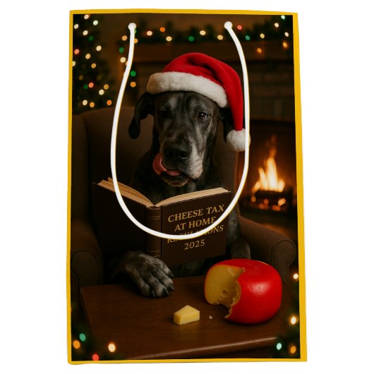 Zakje met grote Deense hondenkaas belasting Kerstc (Voorkant)