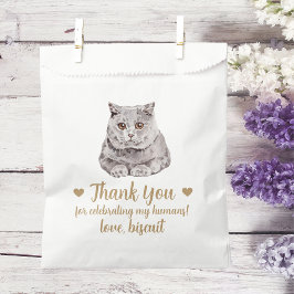 Zakje met kattenbrokjes als huwelijksgunst