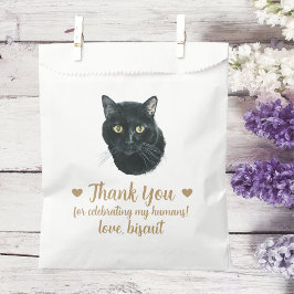 Zakje met kattenbrokjes als huwelijksgunst