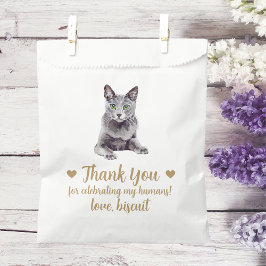 Zakje met kattenbrokjes als huwelijksgunst