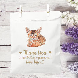 Zakje met kattenbrokjes als huwelijksgunst