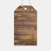Zakje met rustieke houten twinkellichtjes cadeaulabel (Achterkant)