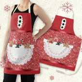 Zakje vol met Xmas Red Glitter Metallic Mrs Claus Schort