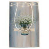 Zakje voor bruiloftsgeschenk in rustieke schuur-st (Voorkant)