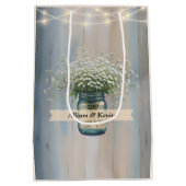 Zakje voor bruiloftsgeschenk in rustieke schuur-st (Achterkant)