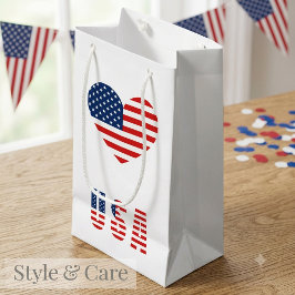 Zakje voor kleine geschenken met vlag van de VS vo