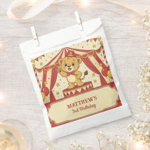 Zakje voor verjaardagsfeestje met vintage circus l