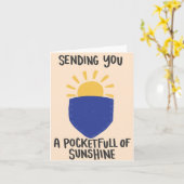 Zakje Zonneschijn, 4x6, Vouwkaart Kaart (Gele Bloem)