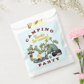 Zakjes met campingthemaparty favor met bedankje (Gezegeld)