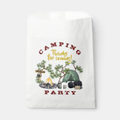 Zakjes met campingthemaparty favor met bedankje (Voorkant)