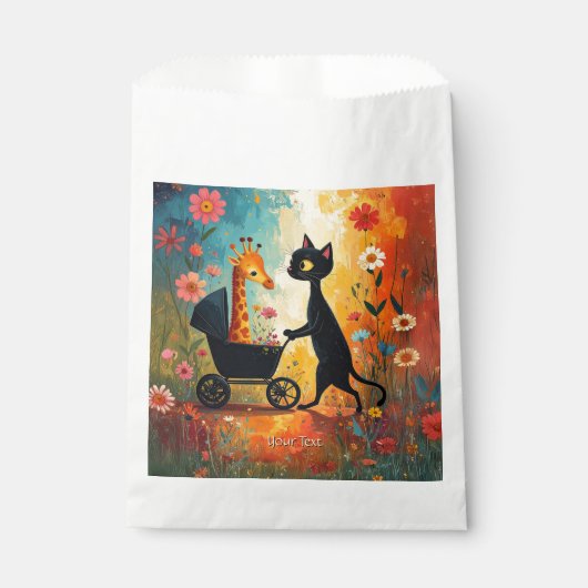 Zakjes met Cute Cat Giraffe cadeautjes (Voorkant)