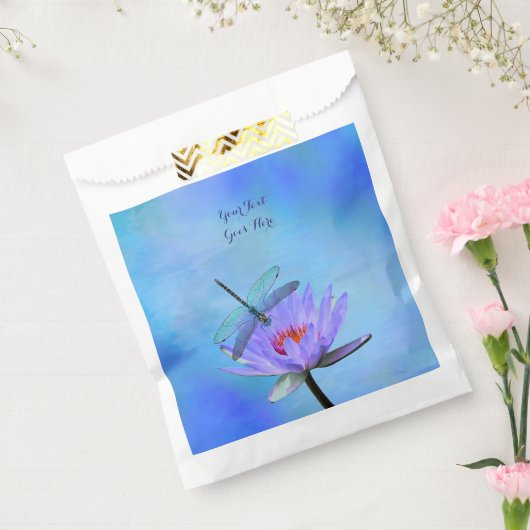 Zakjes met libel op waterlelie cadeautjes (Gezegeld)