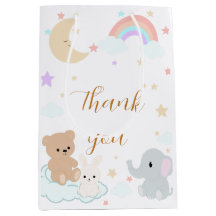 Zakjes voor baby dier pastel baby shower favor