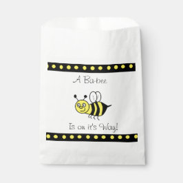 Zakjes voor baby shower favorieten met hommelthema