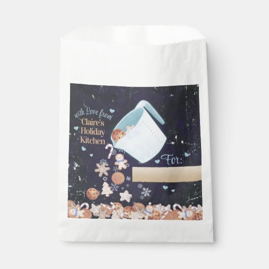 Zakjes voor bakkerij behandelingen Kerstmis koekje (Voorkant)