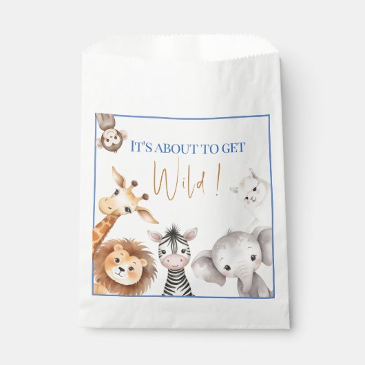Zakjes voor dierentuin thema babyshower favoren (Voorkant)