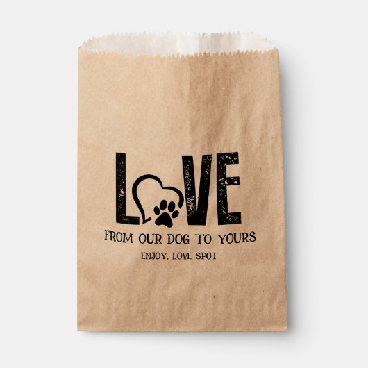 Zakjes voor hondenbottenstation als gunst (Voorkant)