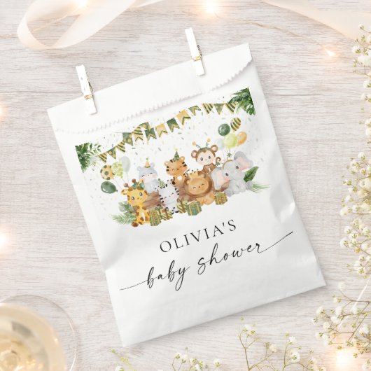 Zakjes voor Safari Dieren Baby Shower Favoren (Geknipt)