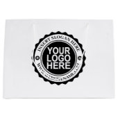 Zakkaartonnen tas met bedrijfslogo groot cadeauzakje (Voorkant)