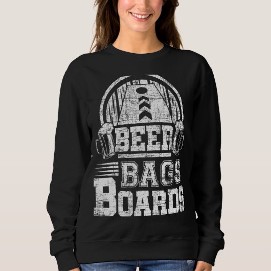 Zakken Bier Boards Cornhole Vervallen Trui (Voorkant)