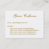 Zakken en Gold Business/Profiel/Datum opslaan Visitekaartje (Achterkant)