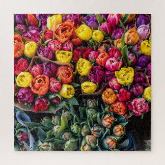 Zakken verse bloemen markt – Kleurrijke bloemenpra Legpuzzel